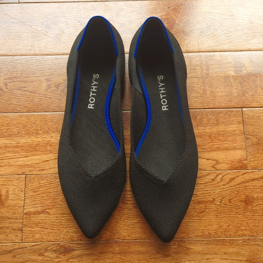ROTHY'S Womens The Point Flats Black Size 9